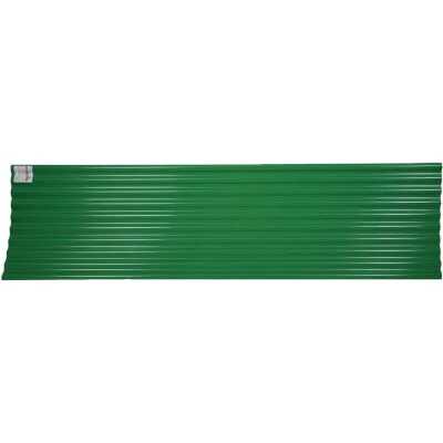 Tuftex Seacoaster 26 In. x 12 Ft. Opaque Green Round Wave  Vinyl Corrugated Panels
