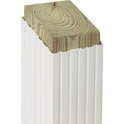 Beechdale 4 In. W. x 4 In. H. x 102 In. L. White PVC Fluted Post Wrap