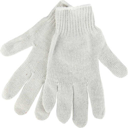 Do it Men's Large Reversible Knit Mason Glove, White