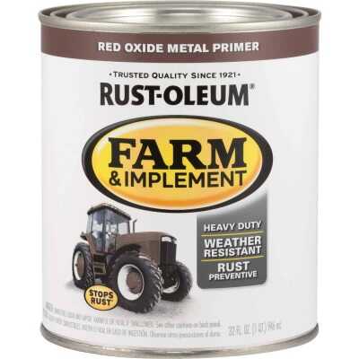 Rust-Oleum 1 Quart Red Oxide Metal Primer Gloss Farm & Implement Enamel