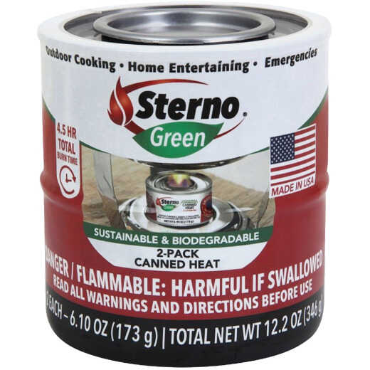Sterno 12.2 Oz. Gel Canned Cooking Fuel (2-Pack)